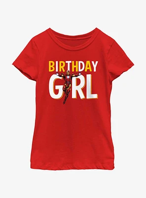 Marvel Avengers Birthday Girl Iron Man Youth Girls T-Shirt