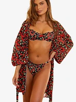 Dippin' Daisy's Marilyn Swim Cover-Up Belted Robe Cherise