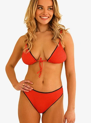 Dippin' Daisy's Cove Tie Front Triangle Swim Top Pin Up Dot