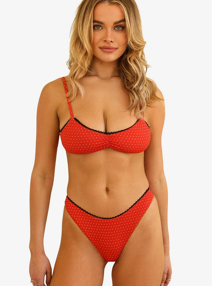 Dippin' Daisy's Britney Triangle Swim Top Pin Up Dot