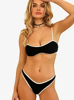 Dippin' Daisy's Blair Adjustable Straps Swim Top Black Rib