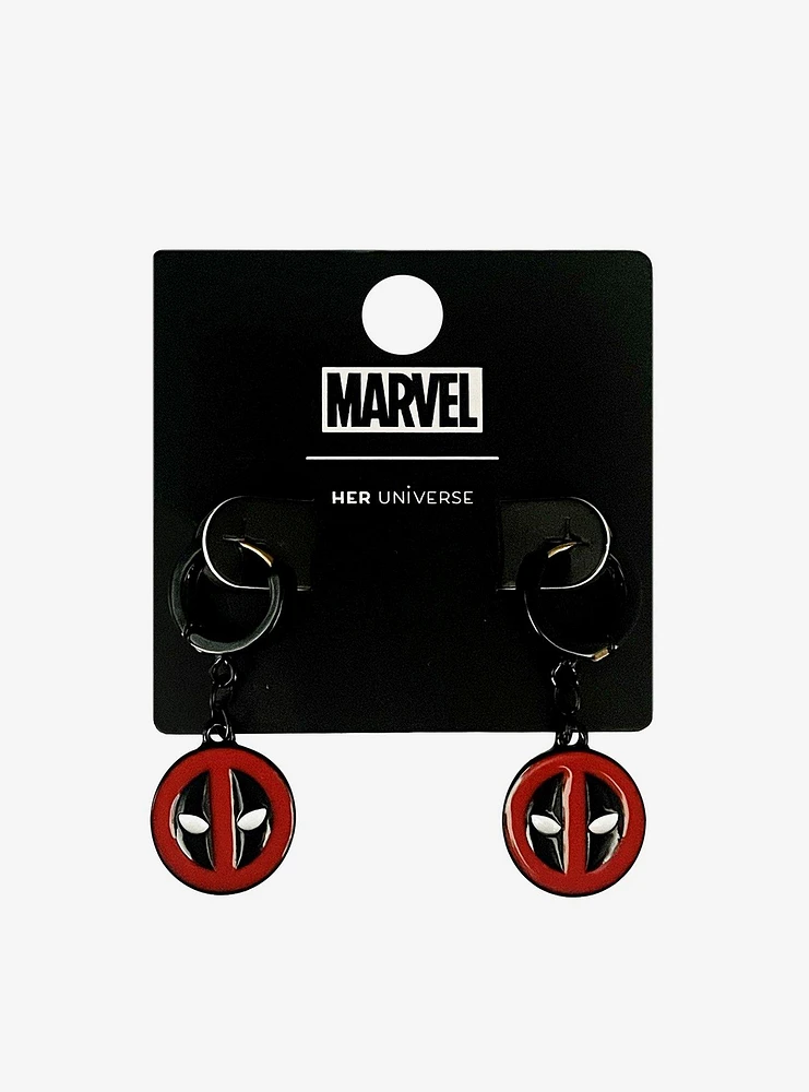 Marvel Deadpool Huggie Hoop Earrings