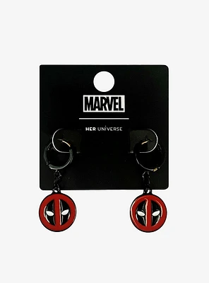 Marvel Deadpool Huggie Hoop Earrings