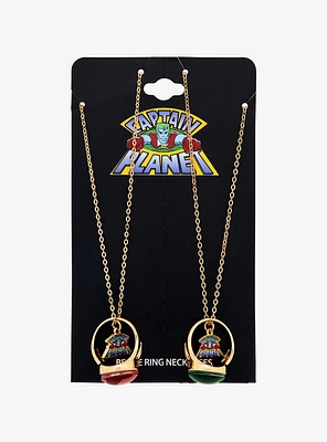 Captain Planet Ring Replica Best Friend Necklace Set