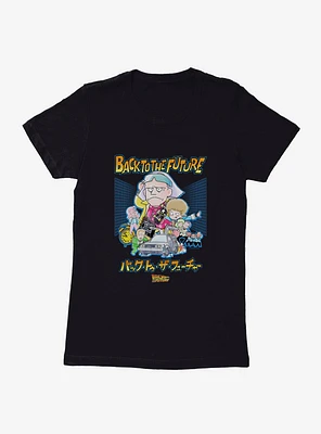 Back To The Future Anime Collage Womens T-Shirt