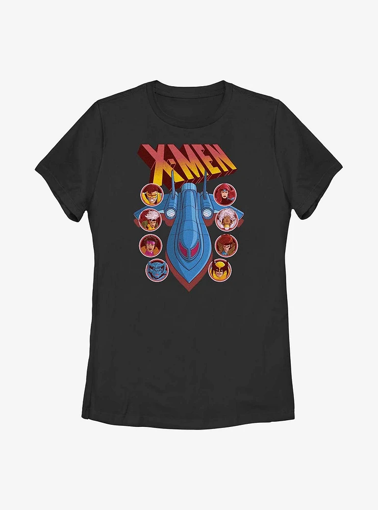 X-Men 90's Plane Womens T-Shirt