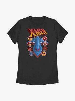 X-Men 90's Plane Womens T-Shirt