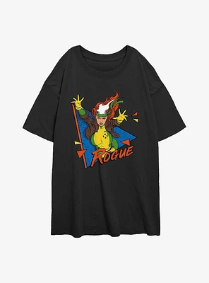 X-Men Rogue Leap Womens Oversized T-Shirt