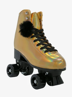 Cosmic Skates Gold Iridescent Pom Roller
