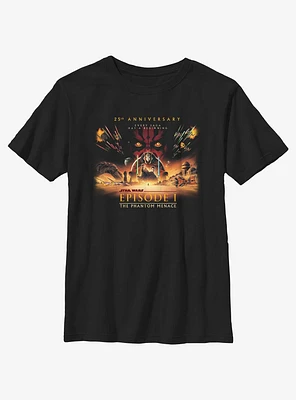 Star Wars Episode I: The Phantom Menace 25th Anniversary Full Poster Youth T-Shirt