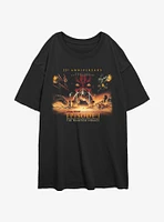 Star Wars Episode I: The Phantom Menace 25th Anniversary Full Poster Womens Oversized T-Shirt