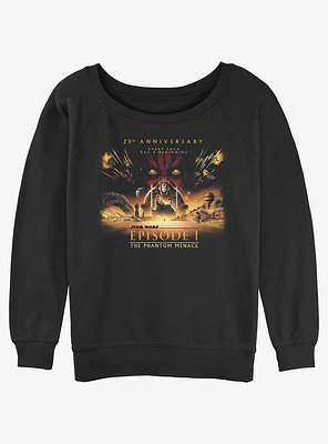 Star Wars Episode I: The Phantom Menace 25th Anniversary Full Poster Womens Slouchy Sweatshirt