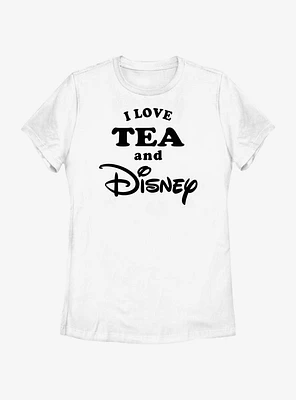 Disney I Love Tea and Womens T-Shirt