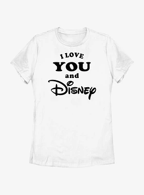 Disney I Love You and Womens T-Shirt