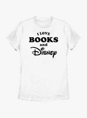 Disney I Love Books and Womens T-Shirt