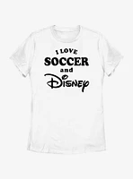 Disney I Love Soccer and Womens T-Shirt