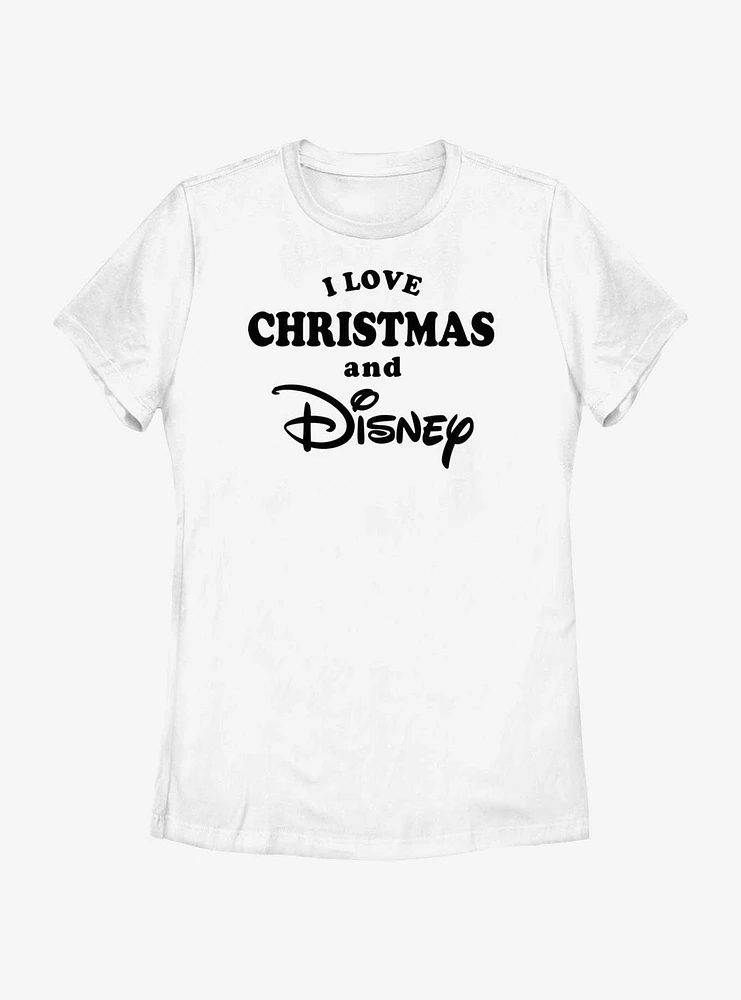 Disney I Love Christmas and Womens T-Shirt