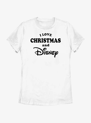 Disney I Love Christmas and Womens T-Shirt