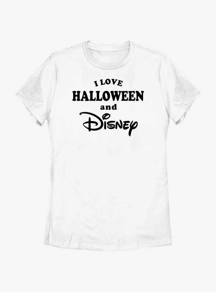 Disney I Love Halloween and Womens T-Shirt