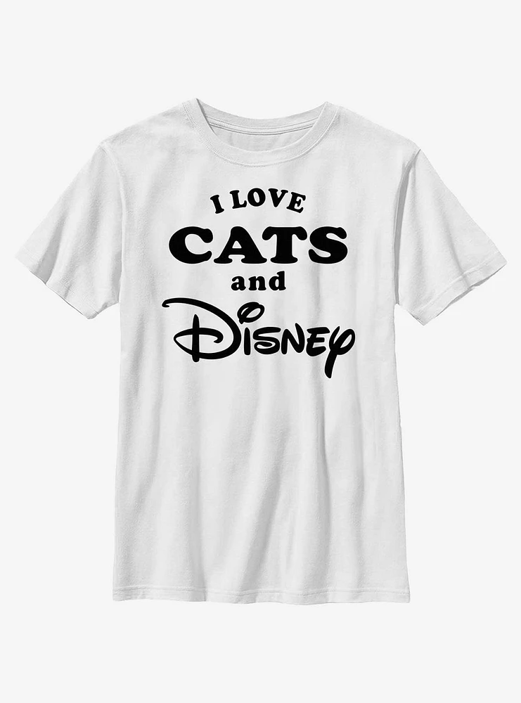 Disney I Love Cats and Youth T-Shirt