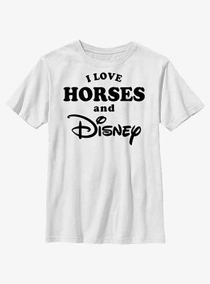 Disney I Love Horses and Youth T-Shirt