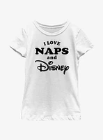 Disney I Love Naps and Girls Youth T-Shirt