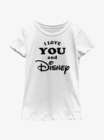 Disney I Love You and Girls Youth T-Shirt