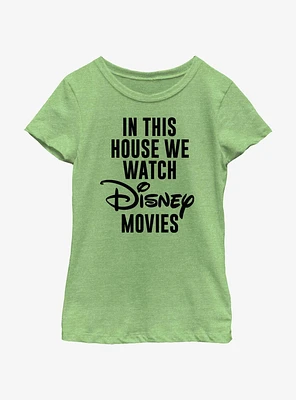 Disney We Watch Movies Girls Youth T-Shirt