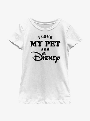 Disney I Love My Pet and Girls Youth T-Shirt