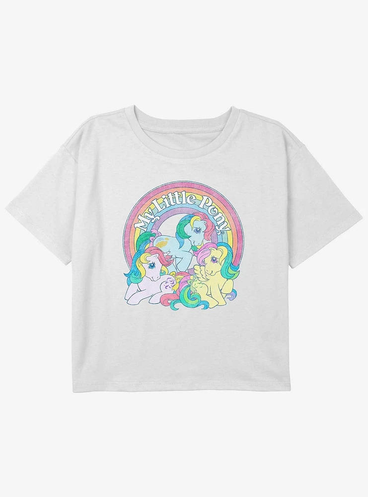 My Little Pony Retro Ponies Youth Girls Boxy Crop T-Shirt