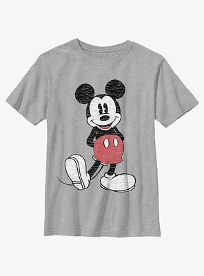 Disney Mickey Mouse Vintage Portrait Style Youth T-Shirt