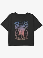 Fender Retro Guitar Poster Youth Girls Boxy Crop T-Shirt