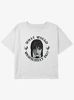 Wednesday What Would Do Youth Girls Boxy Crop T-Shirt