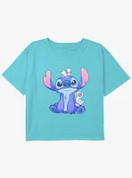 Disney Lilo & Stitch Cute Ducks Youth Girls Boxy Crop T-Shirt