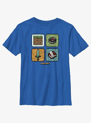 Minecraft Icon Grid Youth T-Shirt