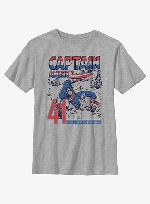 Marvel Captain America Classic Comic Portrait Youth T-Shirt