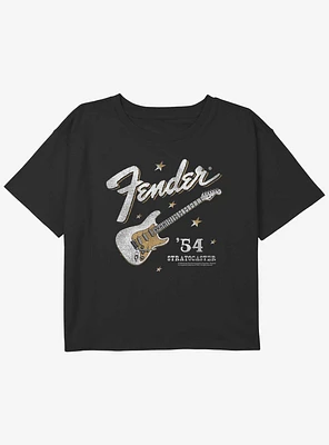 Fender Western Startocaster Youth Girls Boxy Crop T-Shirt