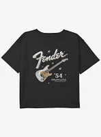 Fender Western Startocaster Youth Girls Boxy Crop T-Shirt