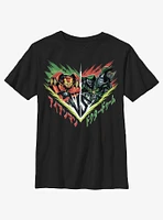 Marvel Avengers Iron Man Battle Fight Japanese Writing Youth T-Shirt