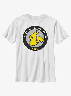 Pokemon Pikachu Circular Logo Youth T-Shirt