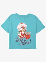 Strawberry Shortcake Berry Sweet Youth Girls Boxy Crop T-Shirt