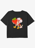 Strawberry Shortcake Berry Cute Youth Girls Boxy Crop T-Shirt