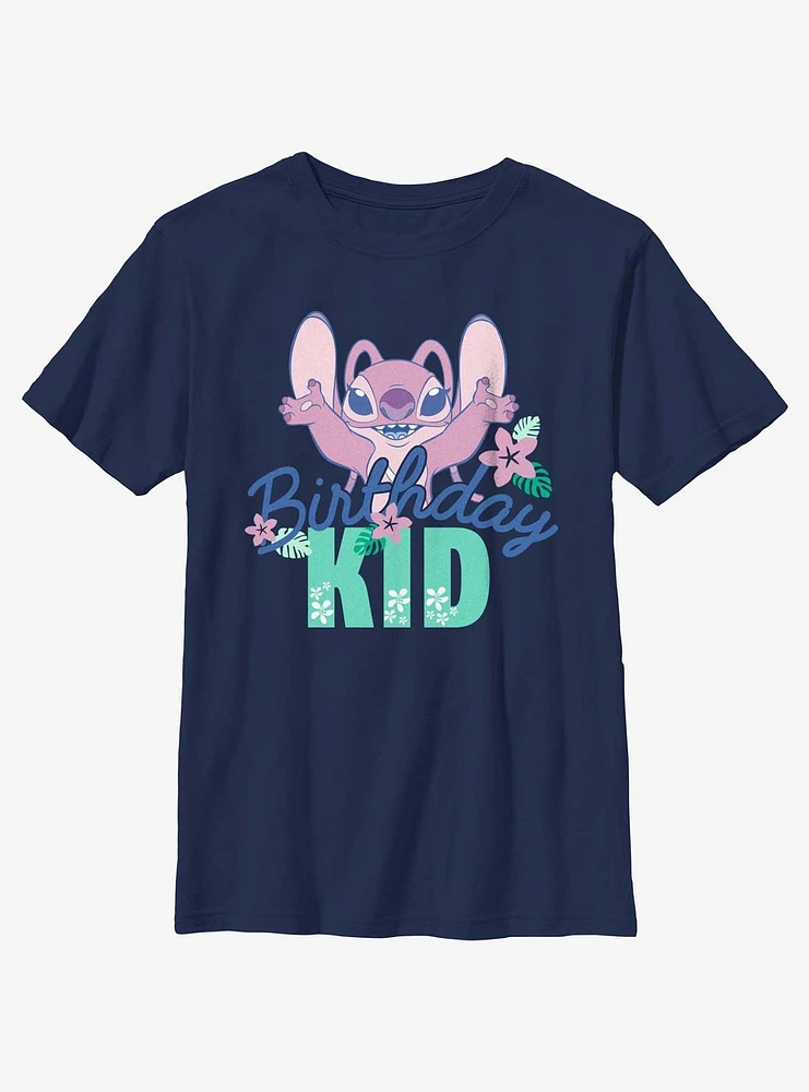 Disney Lilo & Stitch Birthday Kid Angel Youth T-Shirt