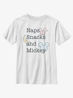 Disney Mickey Mouse Naps Snacks And Youth T-Shirt