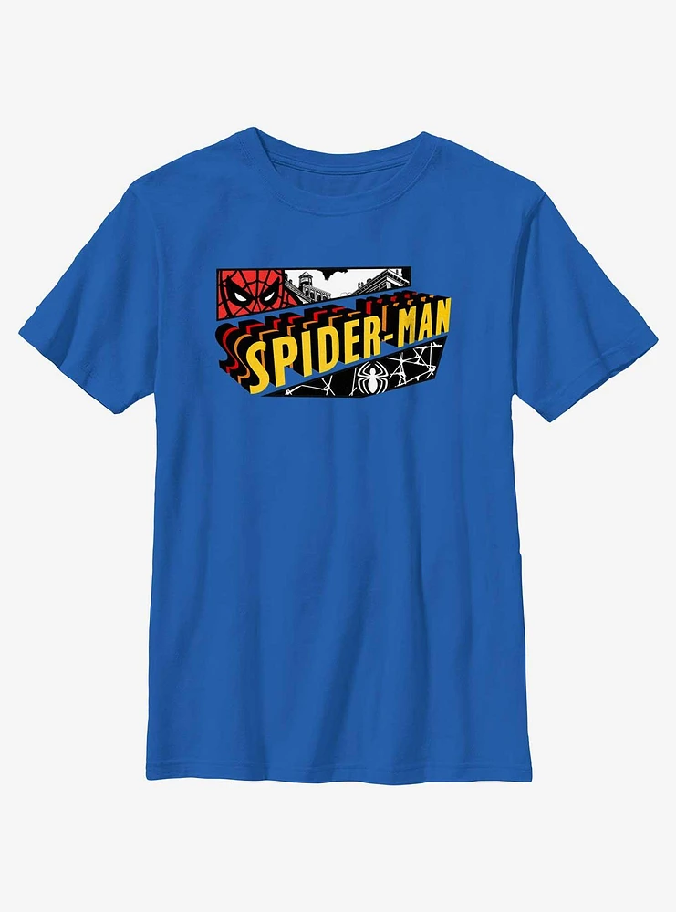 Marvel Spider-Man Comic Piece Logo Youth T-Shirt