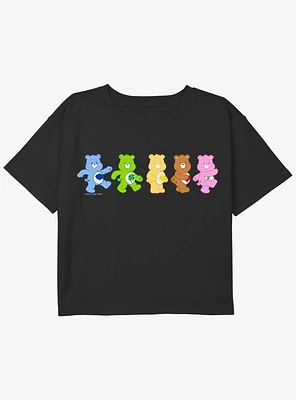 Care Bears Iconic Walk Youth Girls Boxy Crop T-Shirt