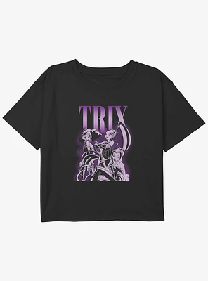 Winx Club Trix Group Youth Girls Boxy Crop T-Shirt