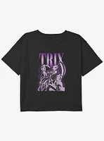 Winx Club Trix Group Youth Girls Boxy Crop T-Shirt