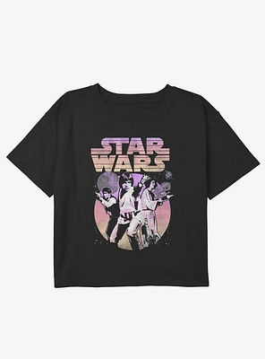 Star Wars Hero Fight Youth Girls Boxy Crop T-Shirt