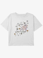 MTV Dandelion Logo Youth Girls Boxy Crop T-Shirt